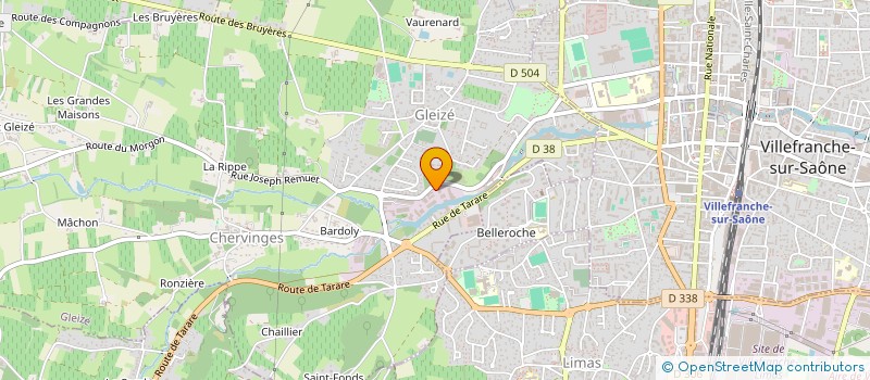 localisation de l'entreprise SCI DES CHALANDIERES  GLEIZE