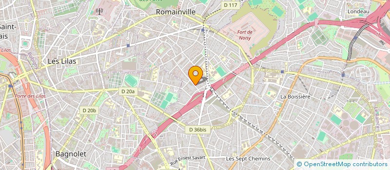 localisation de l'entreprise SCI DES CHALETS  ROMAINVILLE