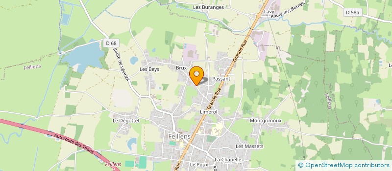 localisation de l'entreprise SCI DES CHAMGALS  FEILLENS