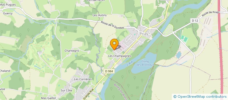 localisation de l'entreprise SCI DES CHAMPAGNES  PRIAY