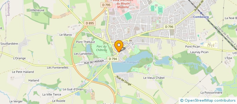 localisation de l'entreprise SCI DES CHAMPS  COMBOURG