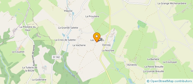 localisation de l'entreprise SCI DES CHAMPS  LEZAY