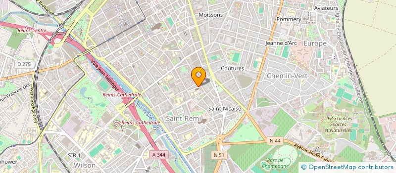 localisation de l'entreprise SCI DES CHAMPS  REIMS