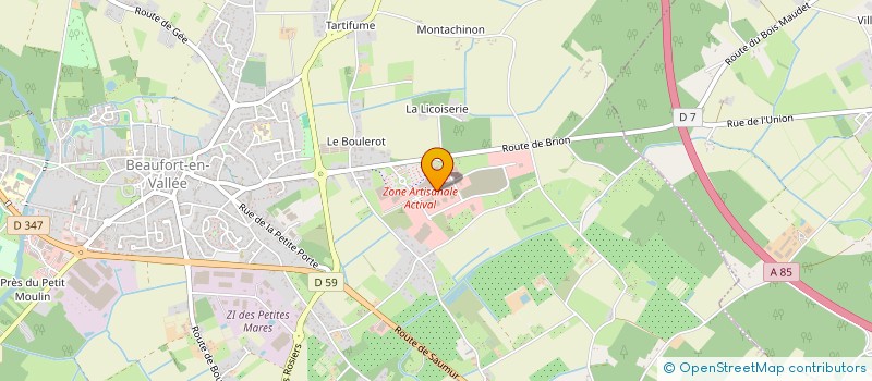 localisation de l'entreprise SCI DES CHAMPS RENAULT  BEAUFORT-EN-ANJOU