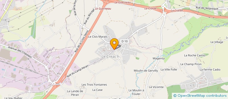 localisation de l'entreprise SCI DES CHAMPS RIO  TREGUEUX