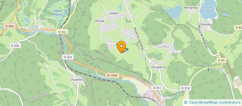 localisation de l'entreprise SCI DES CHANDELLES  CUZIEU