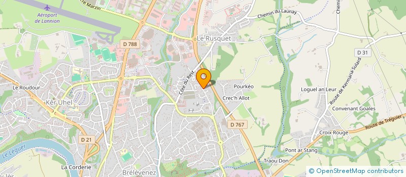 localisation de l'entreprise SCI DES CHAPEAUX RONDS  LANNION