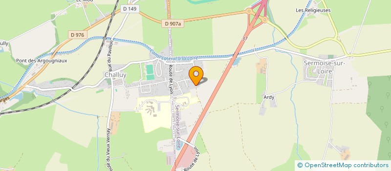 localisation de l'entreprise SCI DES CHAPELAINS  SERMOISE-SUR-LOIRE