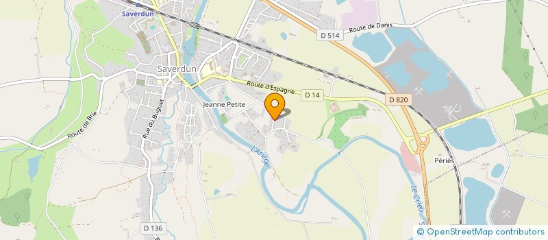 localisation de l'entreprise SCI DES CHARDONNERETS à SAVERDUN