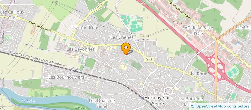 localisation de l'entreprise SCI DES CHARDONNERETS  HERBLAY-SUR-SEINE