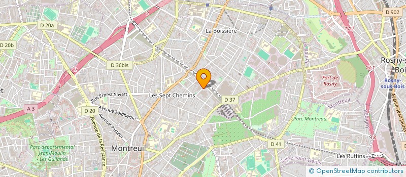 localisation de l'entreprise SCI DES CHARPENTIERS DE LA FERME à MONTREUIL
