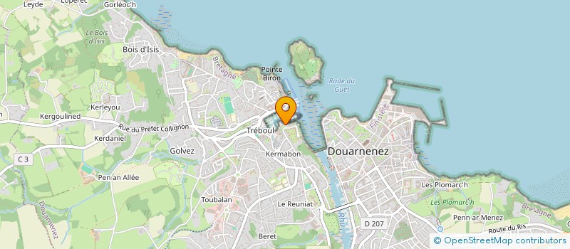localisation de l'entreprise SCI DES CHARPENTIERS DE MARINE  DOUARNENEZ