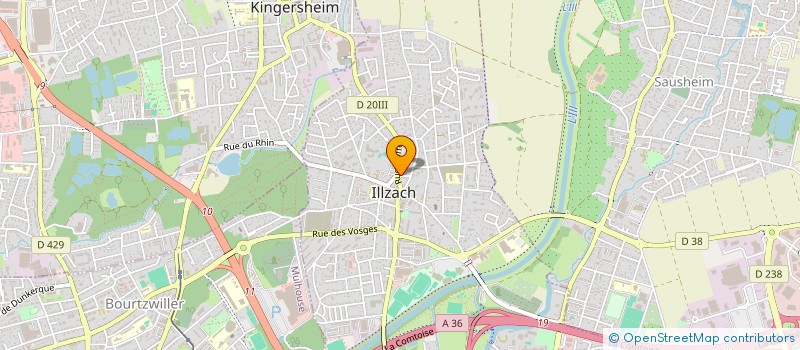 localisation de l'entreprise SCI DES CHASSEURS  ILLZACH