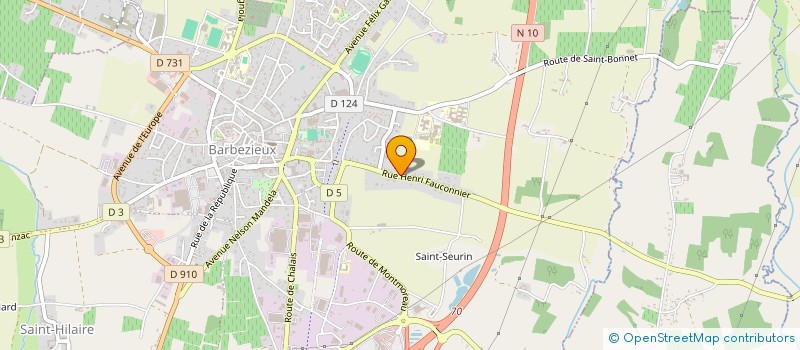 localisation de l'entreprise SCI DES CHEMINS BLANCS  BARBEZIEUX-SAINT-HILAIRE