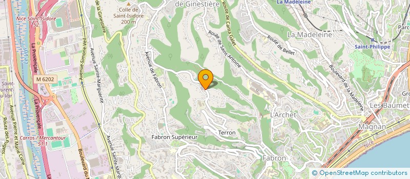 localisation de l'entreprise SCI DES CHEMINS DU SUD à NICE