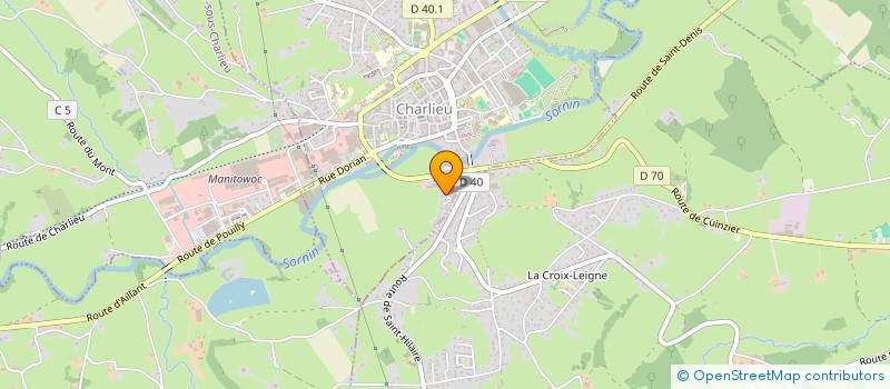 localisation de l'entreprise SCI DES CHENES  CHARLIEU