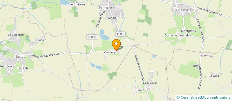 localisation de l'entreprise SCI DES CHENES  FRANCHELEINS