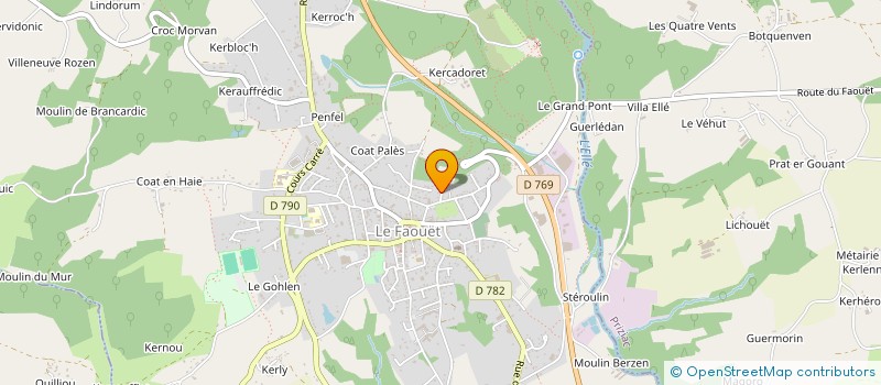 localisation de l'entreprise SCI DES CHENES VERTS  LE FAOUET