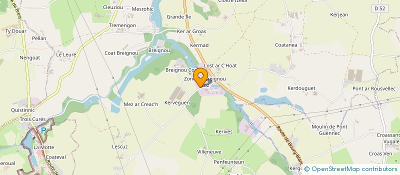 localisation de l'entreprise SCI DES CHENES VERTS  BOURG-BLANC