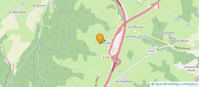 localisation de l'entreprise SCI DES CHILINS  GANNAT