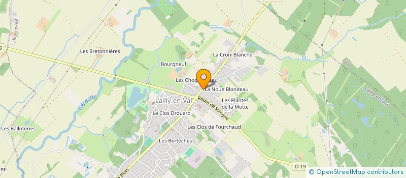 localisation de l'entreprise SCI DES CHOQUETIERES à LAILLY-EN-VAL