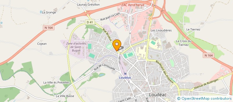 localisation de l'entreprise SCI DES CIGALES à LOUDEAC
