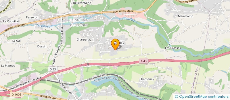 localisation de l'entreprise SCI DES CIMES  SAINT-CLAIR-DE-LA-TOUR