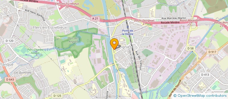 localisation de l'entreprise SCI DES CIMES DE L'ABBAYE à DOUAI