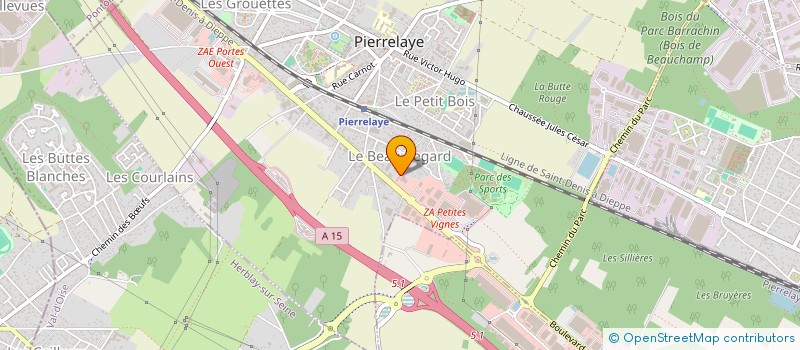 localisation de l'entreprise SCI DES CINQ P  PIERRELAYE