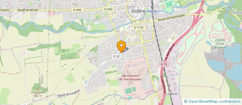 localisation de l'entreprise SCI DES CLARES  ISSOIRE