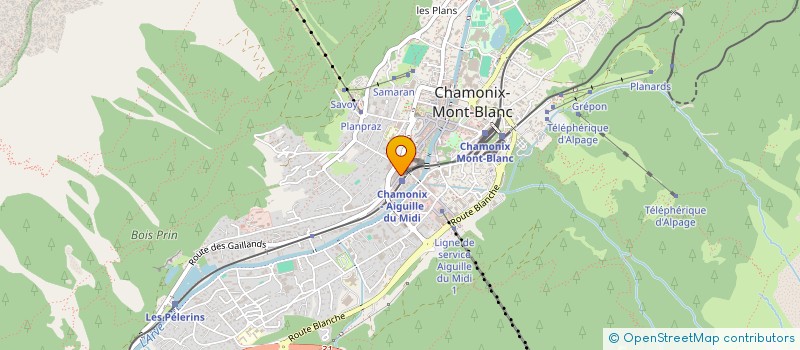 localisation de l'entreprise SCI DES CLASSES à CHAMONIX-MONT-BLANC