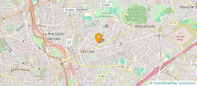 localisation de l'entreprise SCI DES CLINIQUES DE SARCELLES à LES LILAS