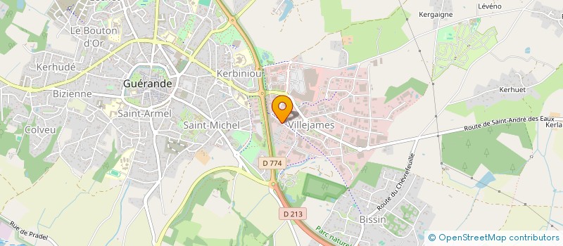 localisation de l'entreprise SCI DES COLLINES DE KERDURAND  GUERANDE