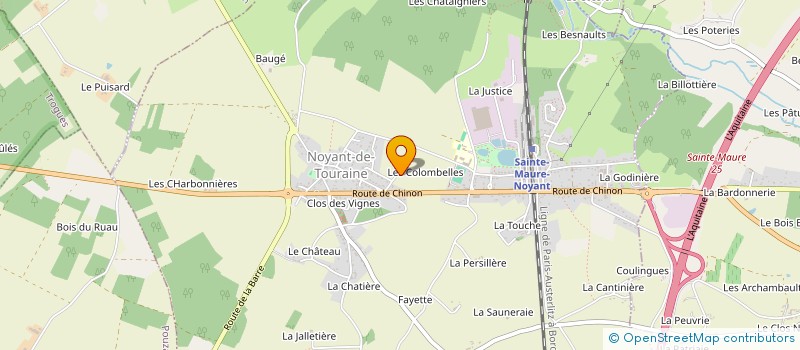localisation de l'entreprise SCI DES COLOMBELLES  NOYANT DE TOURAINE
