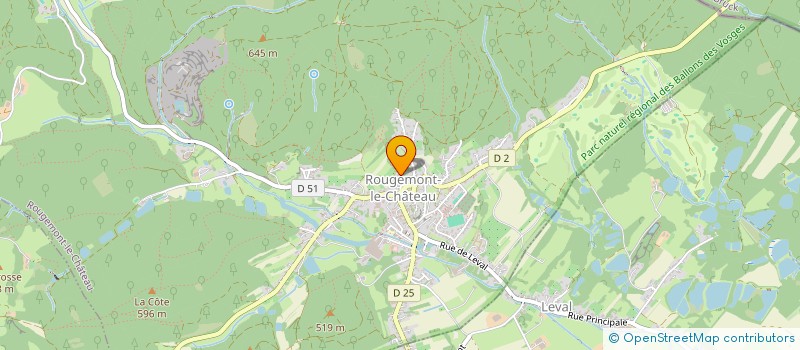 localisation de l'entreprise SCI DES COMMANDOS D'AFRIQUE  ROUGEMONT-LE-CHATEAU