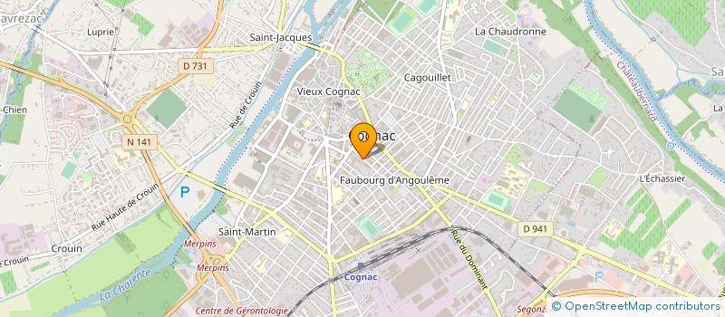 localisation de l'entreprise SCI DES COMPTOIRS FOUCAULD à COGNAC