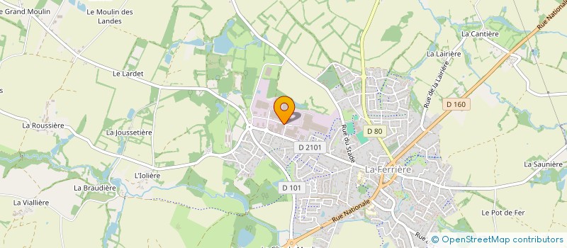 localisation de l'entreprise SCI DES COOPS REUNIES à LA FERRIERE