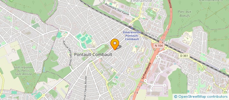 localisation de l'entreprise SCI DES COQUELICOTS à PONTAULT-COMBAULT