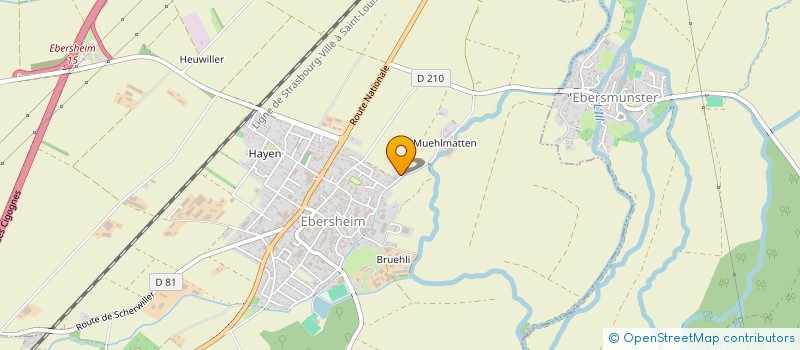 localisation de l'entreprise SCI DES COQUELICOTS  EBERSHEIM