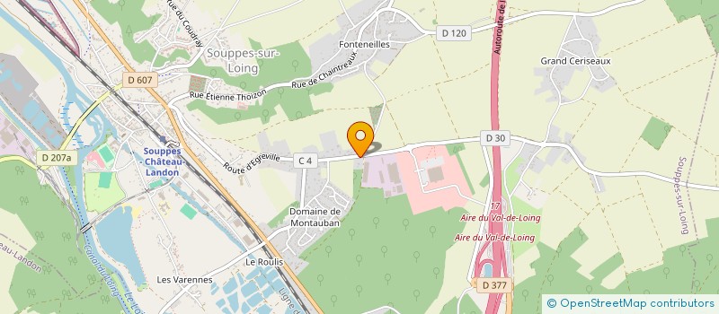 localisation de l'entreprise SCI DES COTEAUX  SOUPPES-SUR-LOING