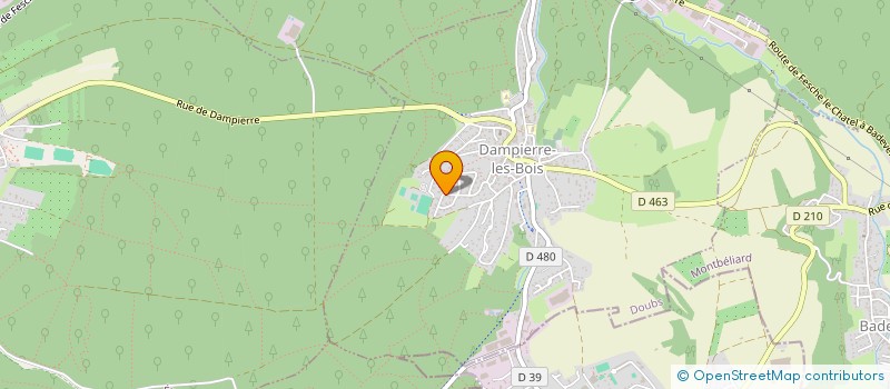 localisation de l'entreprise SCI DES COTEAUX  DAMPIERRE-LES-BOIS