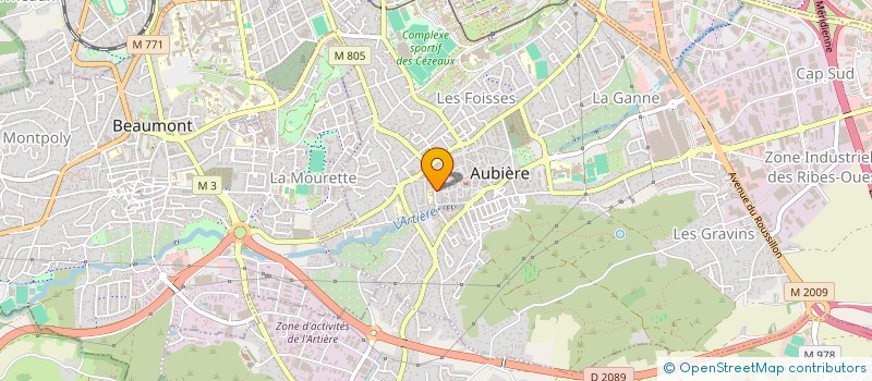 localisation de l'entreprise SCI DES COTES  AUBIERE