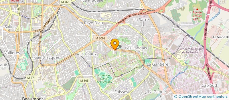 localisation de l'entreprise SCI DES COTES FLEURIES  AUBIERE