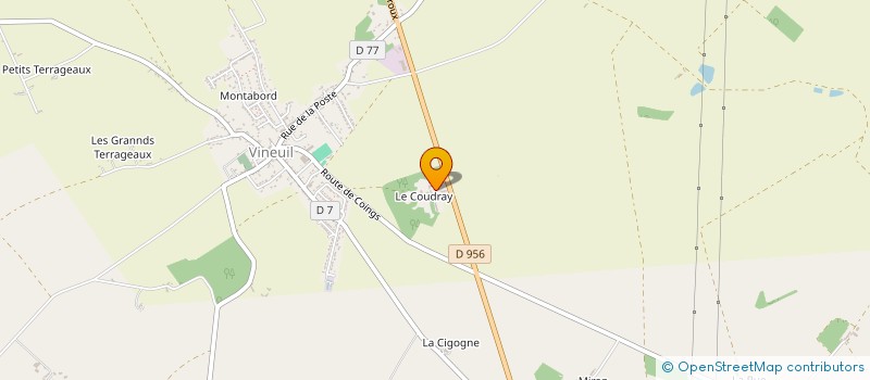localisation de l'entreprise SCI DES COUDRETTES à VINEUIL