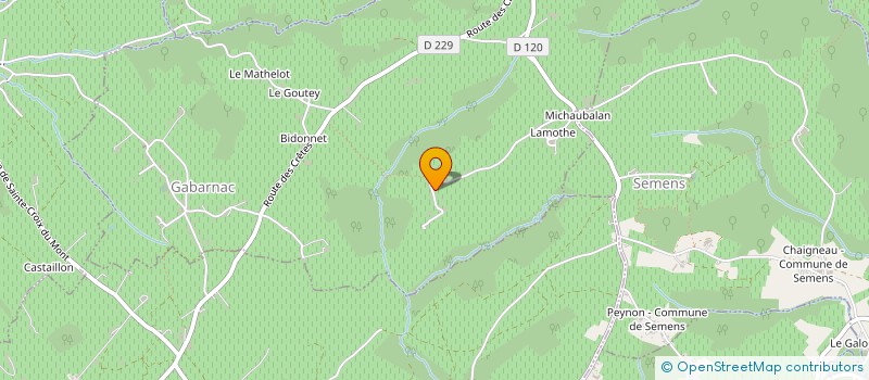 localisation de l'entreprise SCI DES COULINATS  GABARNAC