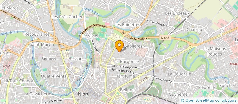 localisation de l'entreprise SCI DES COURANTS D'AIR  NIORT