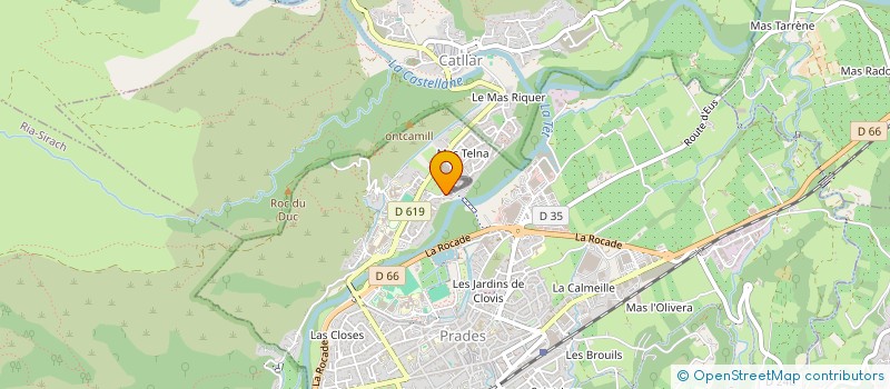 localisation de l'entreprise SCI DES COURIOULETTES  PRADES