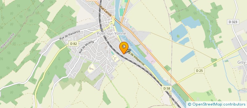 localisation de l'entreprise SCI DES COURTIS  PONT-SUR-YONNE