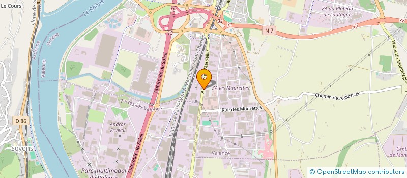 localisation de l'entreprise SCI DES COURYERES à VALENCE