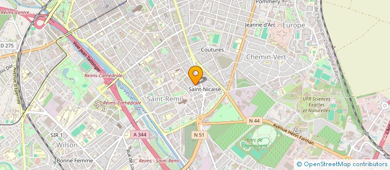 localisation de l'entreprise SCI DES CRENEAUX  REIMS